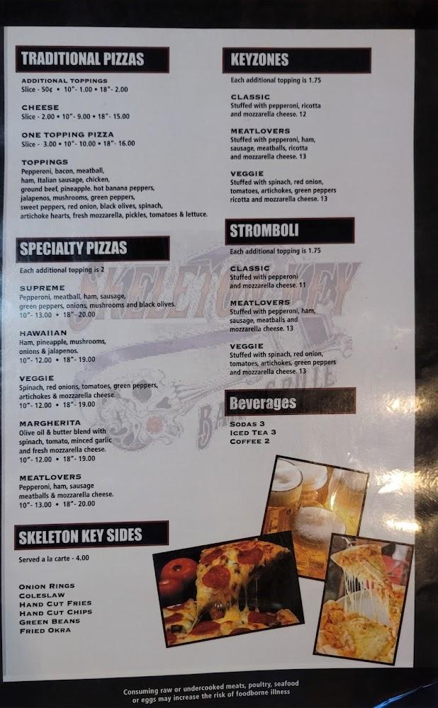 Skeleton Key Bar and Grille Menu image 3