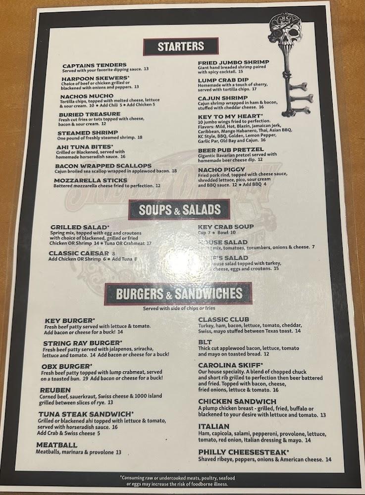 Skeleton Key Bar and Grille Menu image 4